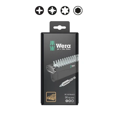 WERA 05057438001 Bit-Check 30 madeira 2 SB, 30 peças - Imagem 1 de 3