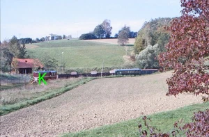 Schmalspurbahn Przeworsk-Dynow, Zug nach Dynow nach der Tunnelausfahrt - Bild 1 von 1