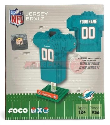 Conjunto de bloques de construcción 3D de camiseta de los Miami Dolphins NFL BRXLZ Foto 1 de 4
