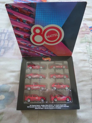 Hot Wheels Mattel 2025 80 aniversario paquete de 8 rojo Foto 1 de 2