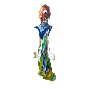 Murano Twisting Clown Figurine 1960s Italy 13.5" Art Glass Fratelli Pitau Vtg - Picture 1 of 7