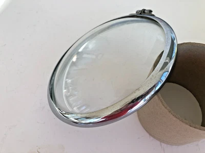 LENTE DE VIDRO HOLOFOTE 6 POLEGADAS COM ANEL, APLICAÇÃO DESCONHECIDA, BOM ESTADO - Imagem 1 de 4
