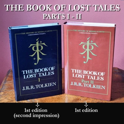 The book of Lost Tales, parts 1 & 2, J.R.R. Tolkien - C. Tolkien. 1st editions. - Image 1 of 4