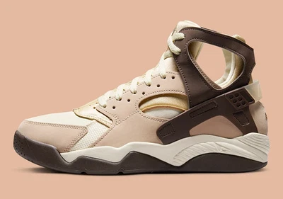 Nike Air Flight Huarache NAS Hemp Coconut Milk Sesame Brown Retro FD0192-200 Men - Image 1 of 4