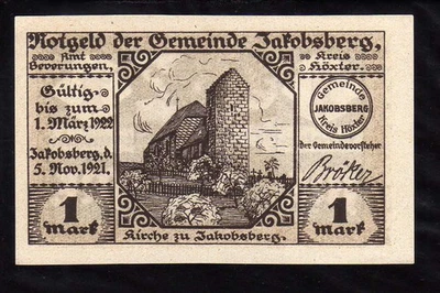 JAKOBSBERG  - GERMANY NOTGELD  -  50 PFENNIG - Image 1 of 2