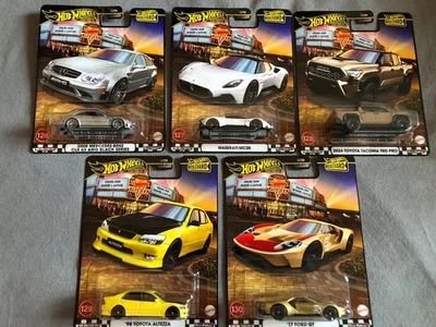 5 x Hot Wheels Premium Boulevard  # 126, # 127, # 128, # 129, #130 New On Cards - Image 1 of 4