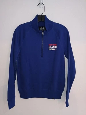 `🔥🔥OFICIAL NFL NEW YORK GIANTS '47 JUVENIL MUJER CREMALLERA SUÉTER PEQUEÑO 18-20 NUEVO Foto 1 de 3