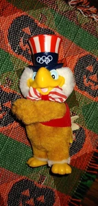 5" Vintage 1980 Mini Applause Uncle Sam Eagle Olympic Clip On Hugger KOEWA - Picture 1 of 2
