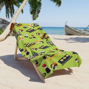 Sushi Towel Beach Cruise Party Pool Foodie Gift Original 2 Sizes Colorful New - Picture 1 of 5