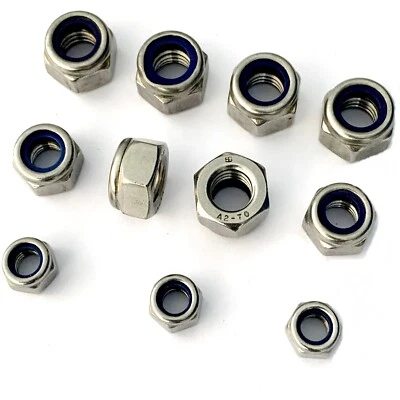 Sicherungsmuttern Edelstahl DIN 985 Selbstsichernde Muttern Stoppmutter VA - Bild 1 von 3