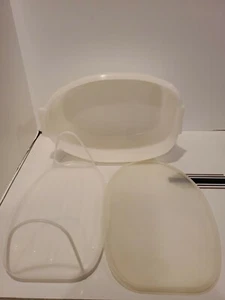 Vintage Tupperware Flavor Saver Roast Ham Keeper 488 487 506 Sheer 3 piece Set - Picture 1 of 12