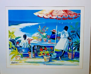 Impresión de Bellas Artes - Sin Enmarcar Firmado Shari Erickson - Ambiente de Playa Audaz - Flor Damas - Imagen 1 de 8