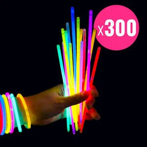 300/600 Knicklichter 200 x 5 mm im Farb-Mix Leuchtstäbe Glow Sticks - Bild 1 von 14