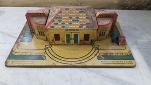 Estación de tren litográfica de hojalata de juguete vintage Marx Grand Central Station - Imagen 1 de 16
