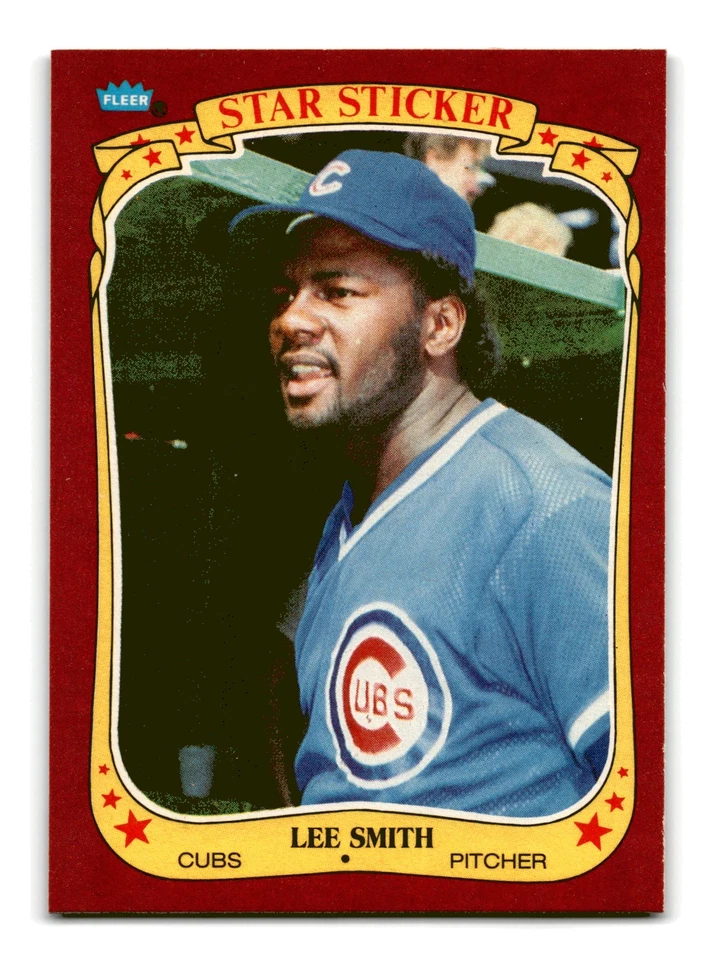 Lee Smith 1986 HOF Fleer Star Stickers #112 Chicago Cubs NM-MINT - Image 1 of 2