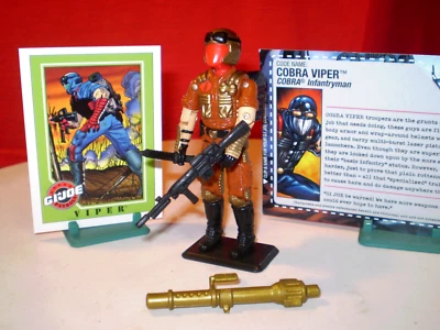 1990 GI JOE COBRA VIPER INFANTRY TROOPER SONIC FORCE + FILE ARMY BUILDER ARAH ** - Image 1 of 4