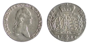 Deutsche Staaten Sachsen Friedrich August III AR 2/3 Taler 1784 - Bild 1 von 1