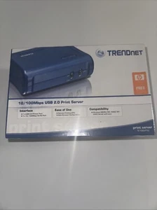 TRENDNET 10/100 MBPS 1-PORT PRINT SERVER TE100-P1U USB 2.0 High SPEED BRAND NEW - Picture 1 of 4