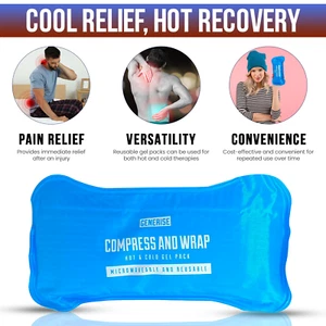 Wiederverwendbar Heiß/Kalt Erste Hilfe Gel Pack Kompresse Wickel Arme Bein Knöchel Nacken Schmerzlinderung - Bild 1 von 12