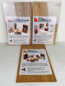 Corona Concepts Mini Dining Room, Bathroom, Library Precut Wood Furniture Kits - Picture 1 of 11