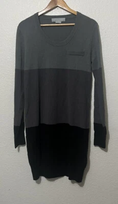 Vestido Suéter Alexander Wang Gris Rayas 100% Cachemira Para Mujer Talla S Foto 1 de 4
