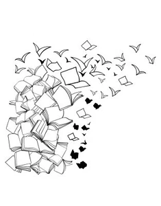 Flying Library Books Vinyl Wall Decal. Classroom Decor. The Hogwarts library. - Picture 1 of 12