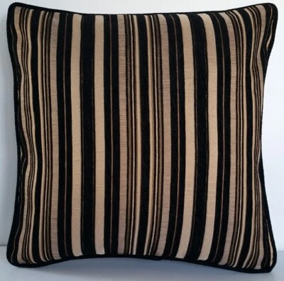 黑色金色几何雪尼尔枕头沙发椅或沙发用美国制造 — 第 1/4 张图片