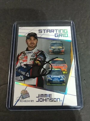 JIMMIE JOHNSON 2009 Press Pass PREMIUM #48 Autographed STARTING GRID #80 - Image 1 of 2