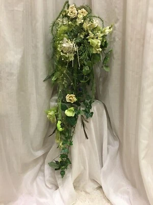Unikat Handmade Gesteck Kunstblumen Blumenstrauß  💐 Hochzeit Strauß Dekoration - Bild 1 von 4
