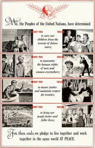 We, The People Of The United Nations - 1942 - World War II - Propaganda Magnet - Picture 1 of 2