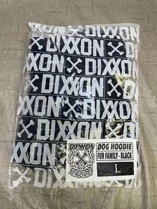 Dixxon Flannel Company Dog Hoodie Sweater Fur Family Black & Gray Size Large - Picture 1 of 2