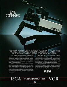 80er Jahre Cinch / Videorecorder / Camcorder Vintage Printanzeige - Bild 1 von 1