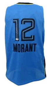 Ja Morant signiertes blau maßgeschneidertes Basketball-Trikot Memphis Grizzlies Beckett - Bild 1 von 5
