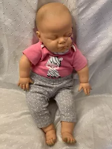 Vintage realistische schlafende Neugeborene Babypuppe mit Stoff Körper 21 Zoll - Bild 1 von 9
