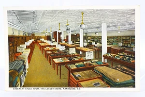 Nanticoke PA The Leader Store Sales Floor Advertising Antique Postcard - Picture 1 of 3
