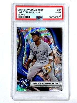 2024 Bowman's Best JAZZ CHISHOLM JR. #36 WAVE - PSA - New York YANKEES - Image 1 of 2