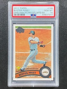 2011 Topps Diamond Anniversary Factory Set LE #198 Buster Posey PSA 10 - Foto 1 di 1