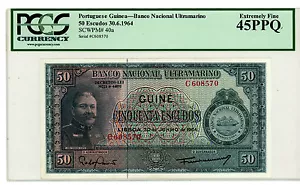 Portuguese Guinea … P-40 … 50 Escudos … 1964 … *XF+* PCGS 45. PPQ. - Picture 1 of 2