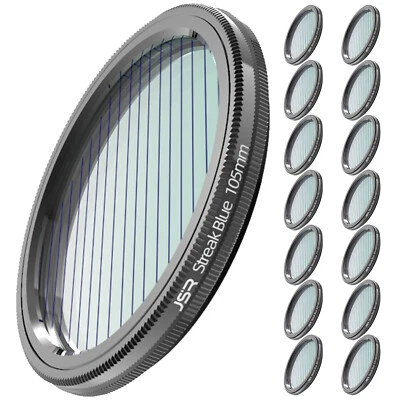 JUNESTAR Optical Glass Blue Streak Anamorphic Special Effects Lens Filter for DSLR Camera