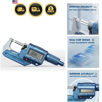 Digital Outside Micrometer 0-1 Inch Machining Precision Tool with Large Display - Image 1 of 4
