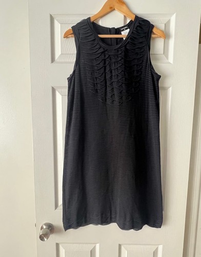 Abito smanicato Chanel nero e grigio tg. 42