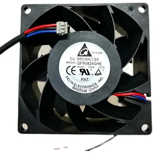 1pc For Delta QFR0824GHE-CE76 8cm 8038 24V 0.60A 3-wire Inverter Cooling Fan - Picture 1 of 4