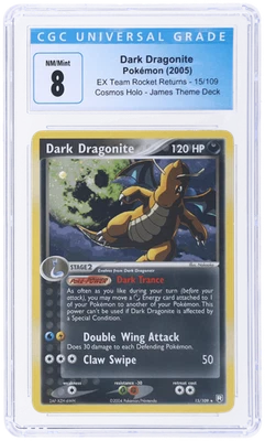 2004 Pokemon Ex Team Rocket Returns Dark Dragonite Holo #15 CGC 8 - Image 1 of 2