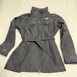Women’s The North Face Hyvent Black Belted Jacket Size Large - Picture 1 of 9