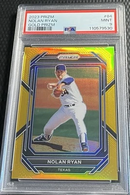 2023 Nolan Ryan Rangers 8/10 PSA 9 Panini Prizm Gold Prizm #84 - Image 1 of 3