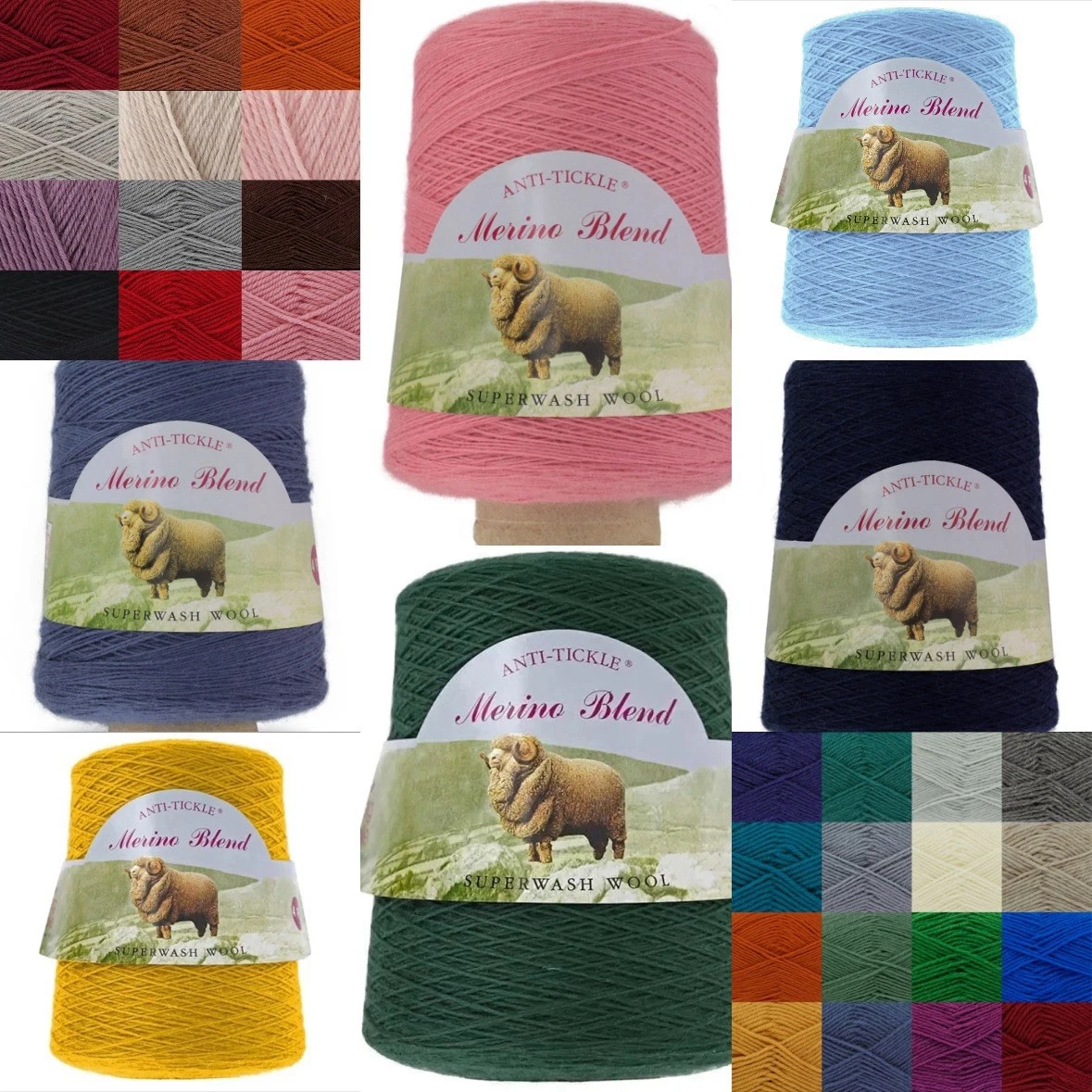 King Cole Mezcla De Merino Anticosquillas 100% Lana Superlavada, Cono De 4 Capas, 500 G (rojo 09