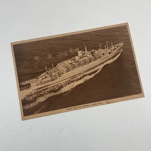 VINTAGE ORIGINAL Photo Postcard Letter Card WW2 Junk Journal RMS ORONSAY 1953 - Picture 1 of 3