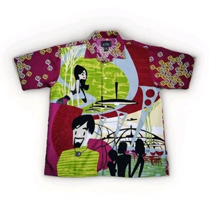 Vintage BC Ethic Shirt Mens Large La Rocka Camp Hawaiian Bowling MCM Graphic AOP - Picture 1 of 6