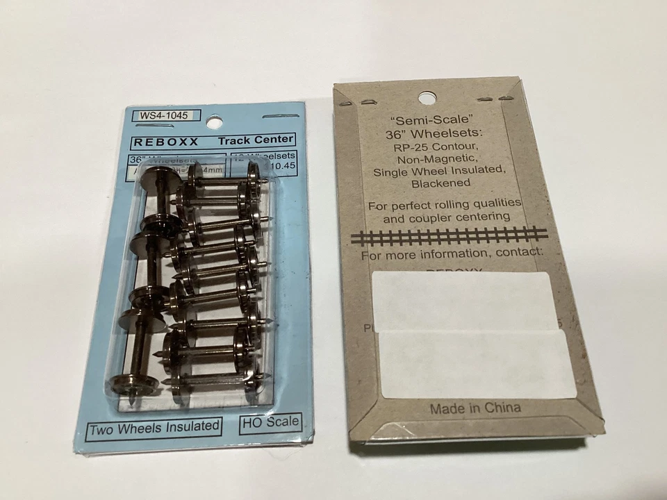 ReBoxx-4 36" HO Semi-scale wheels sets, 1.045" Axle Length, 12/ Pkg, NMRA RP-25 - Image 1 of 1