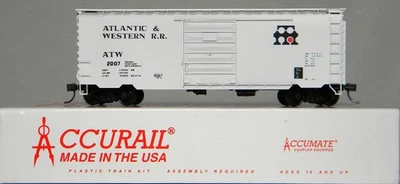 HO Accurail 40' AAR Steel Boxcar Atlantic & Western #2007 Built Up - Image 1 of 4